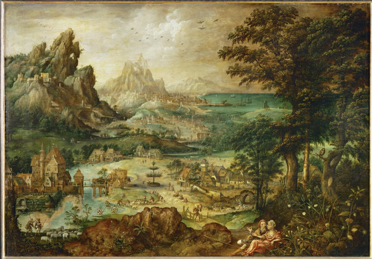 Landscape with Judah and Tamar by Lucas Gassel