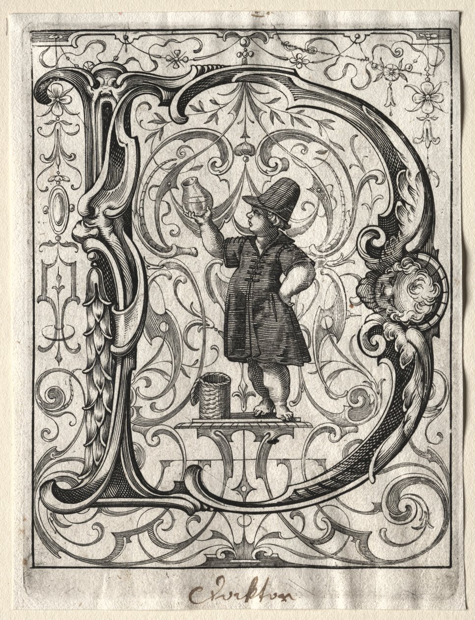 New ABC Booklet: D, 1627 by Lucas Kilian