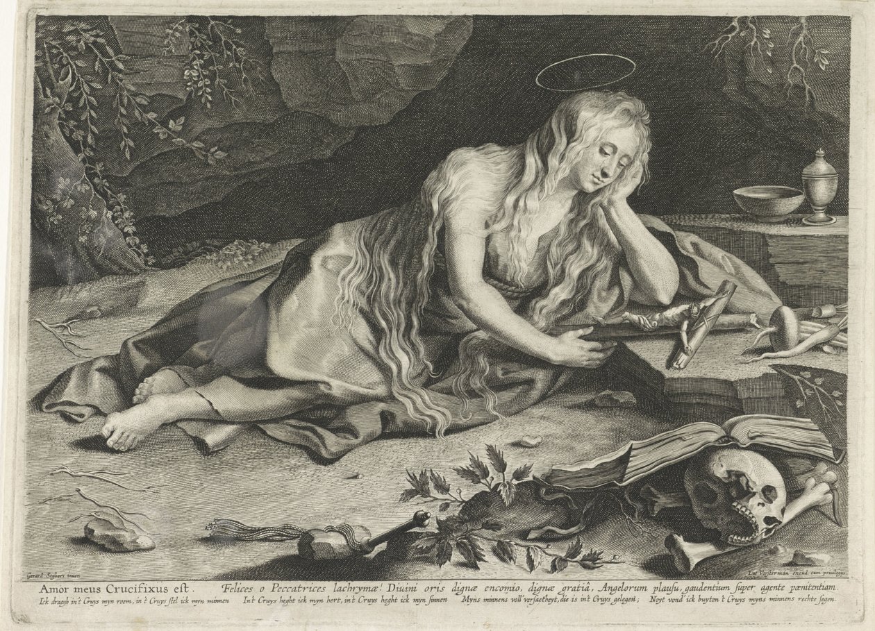 Penitent Mary Magdalene in a Cave by Lucas Vorsterman (I)
