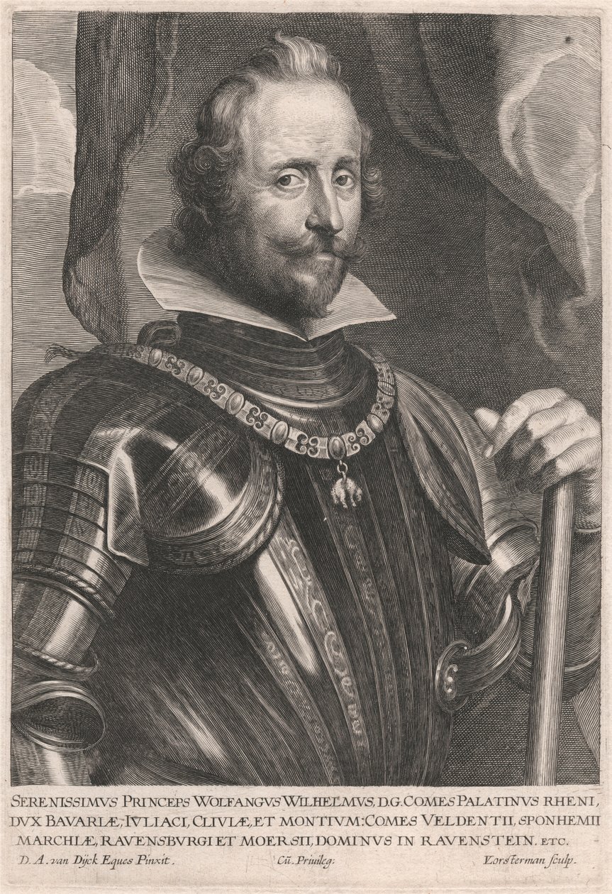 Serenissimus Princeps Wolfangus Wilhelmus, D.G. Comes Palatinus Rheni, Dux Bavariae by Lucas Vorsterman
