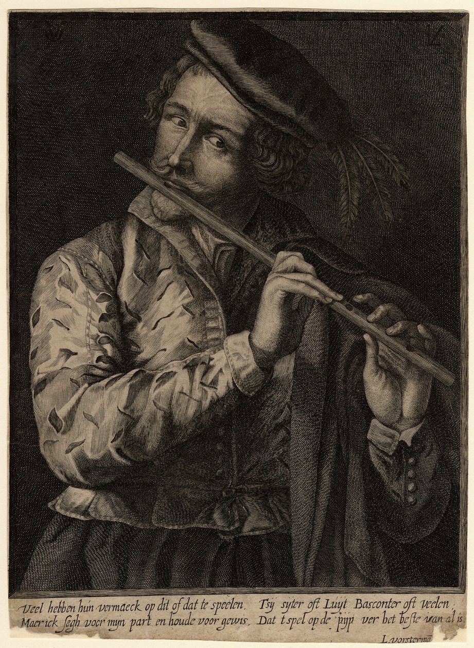 The Flute Player by Lucas Vorsterman the Elder