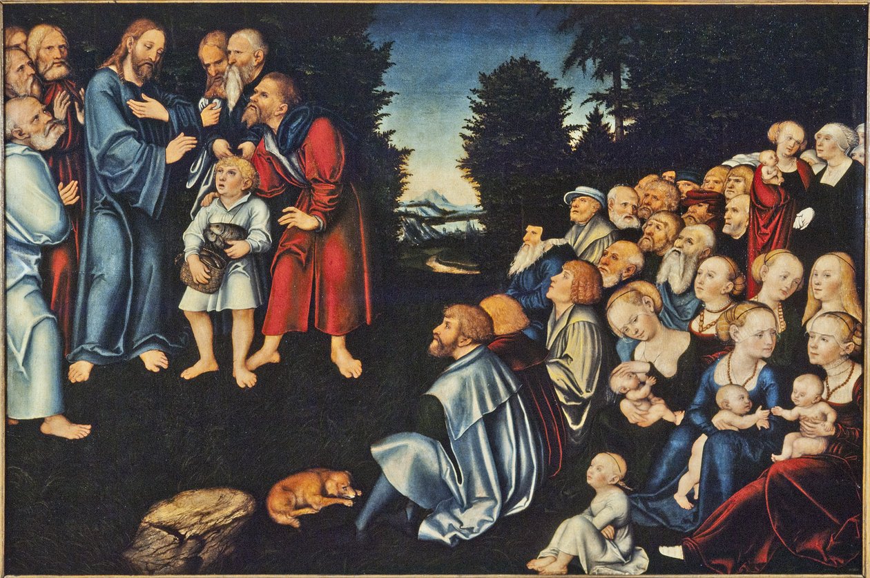 The Miracle of the Five Loaves and Two Fishes by Lucas the Elder Cranach