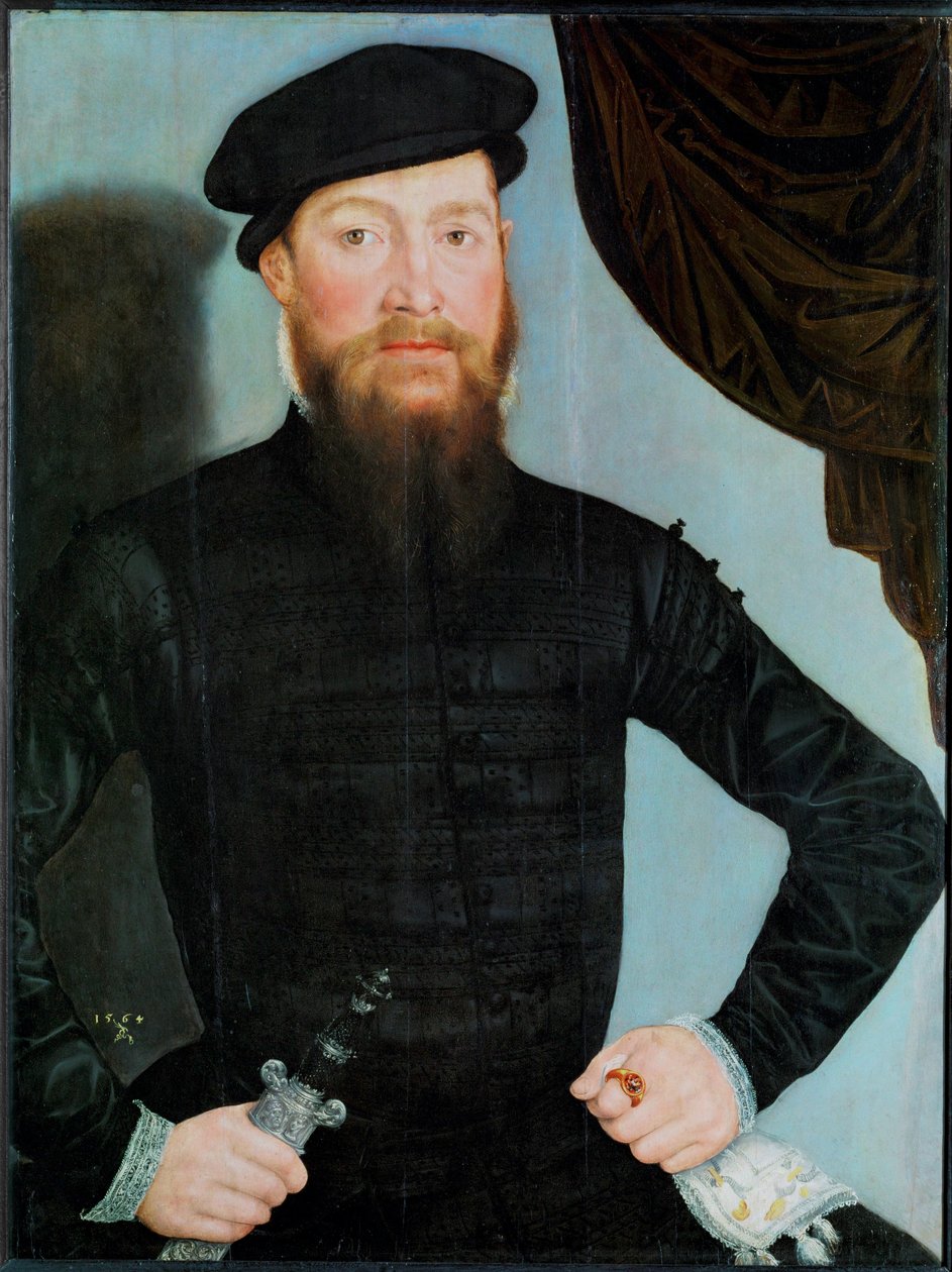 Male Portrait by Lucas the Younger Cranach