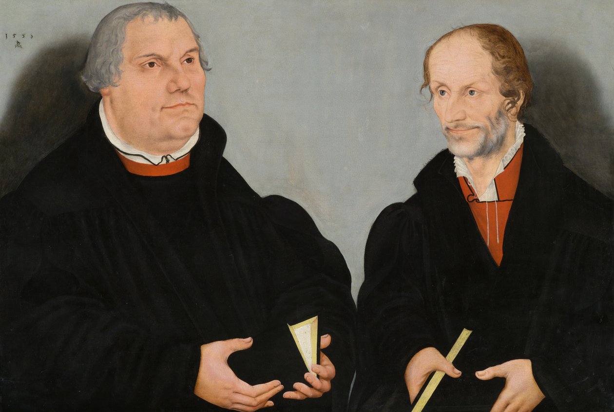 Martin Luther (1483-1546) and Philipp Melanchthon (1497-1560) by Lucas the Younger Cranach