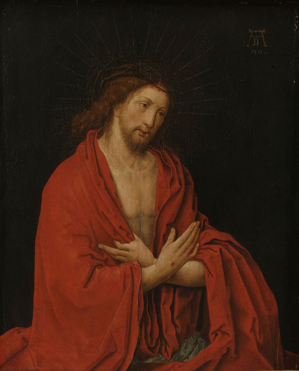 Christ with Crown of Thorns by Lucas van (after) Leyden