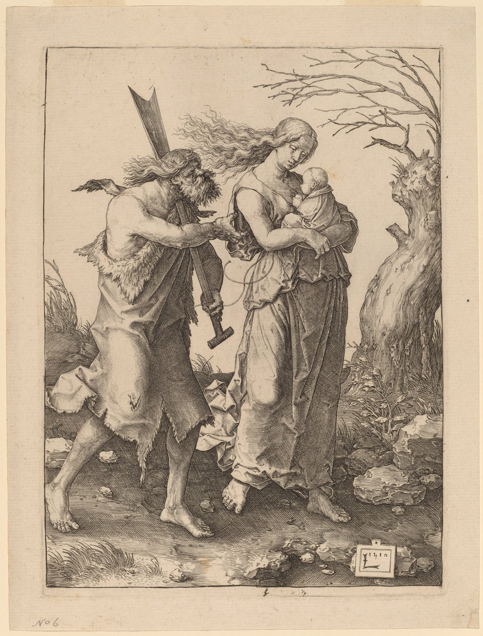 Adam and Eve after Their Expulsion from Paradise by Lucas van Leyden