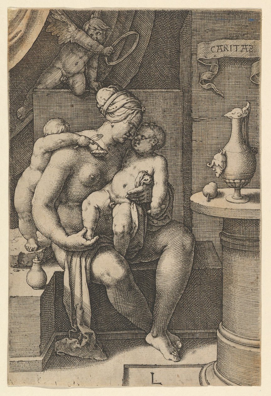 Charity, from the series The Seven Virtues by Lucas van Leyden