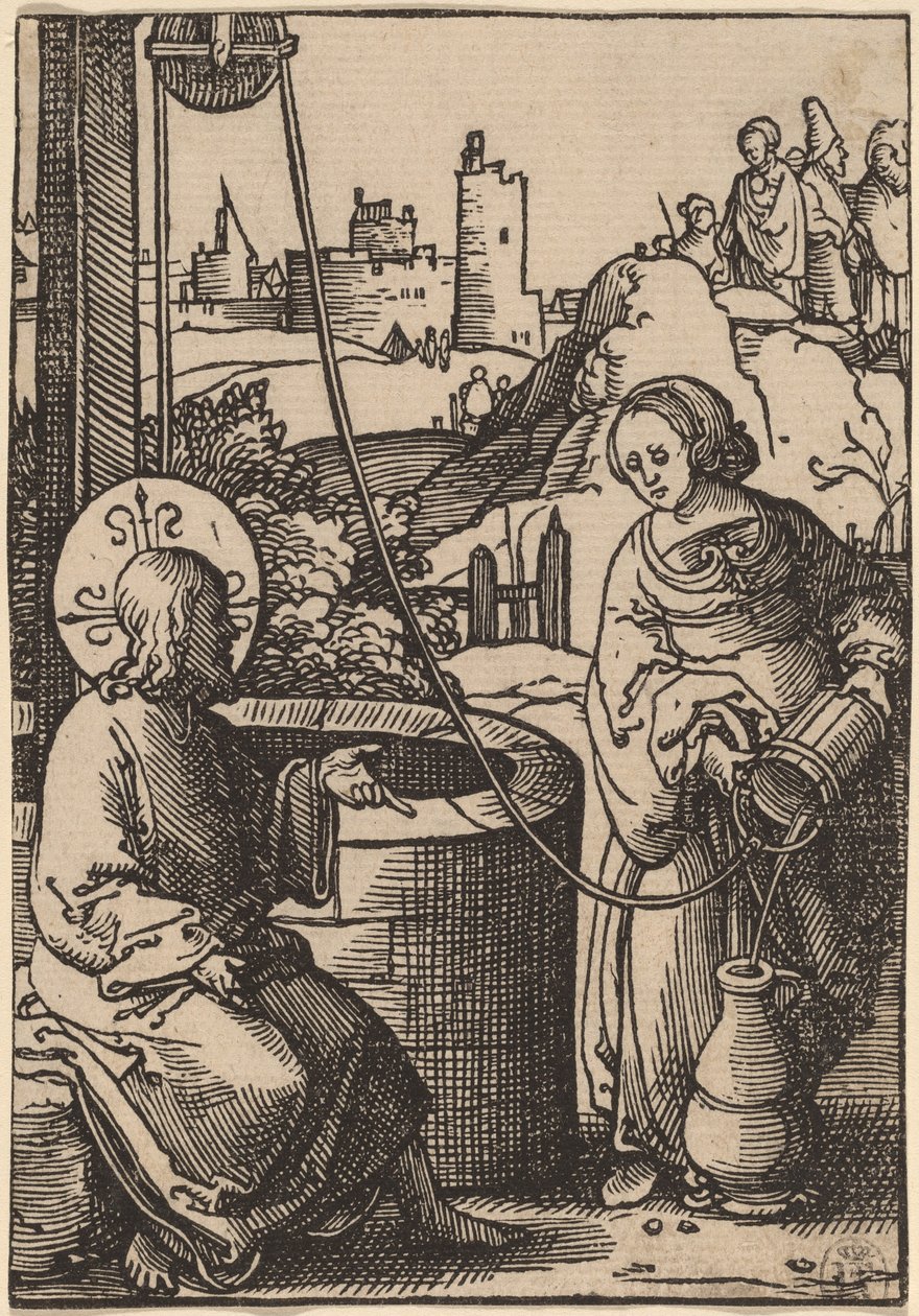 Christ and the Woman of Samaria by Lucas van Leyden