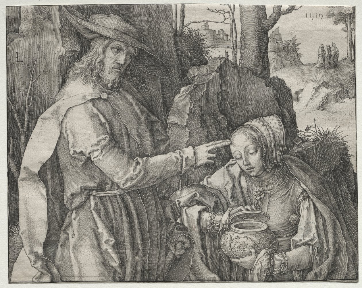 Christ as a Gardener Appearing to St. Mary Magdalen by Lucas van Leyden