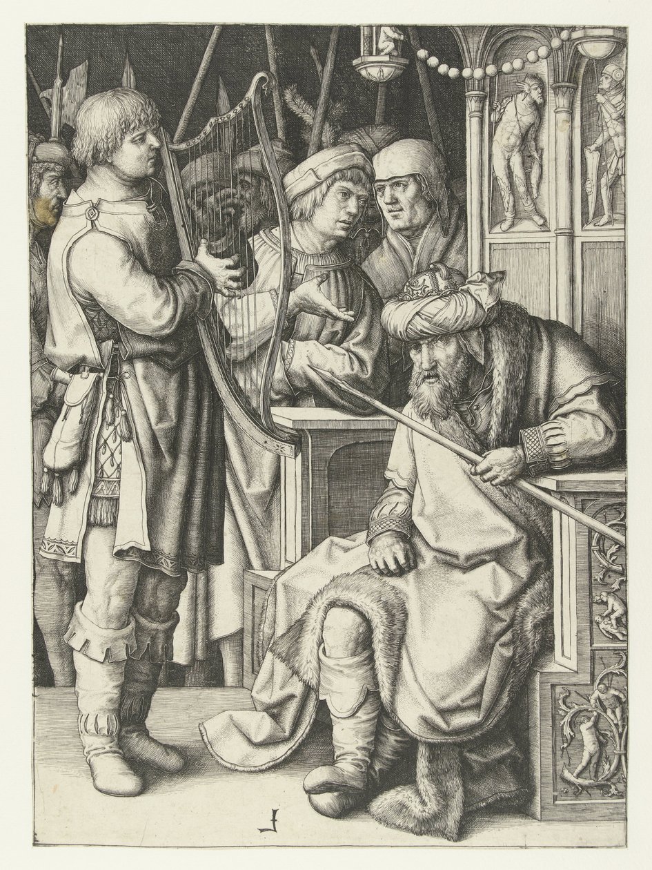 David Playing the Harp for Saul by Lucas van Leyden