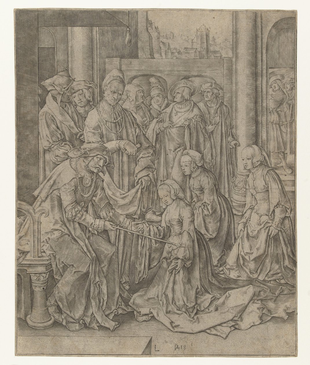 Esther Kneeling Before Ahasuerus by Lucas van Leyden