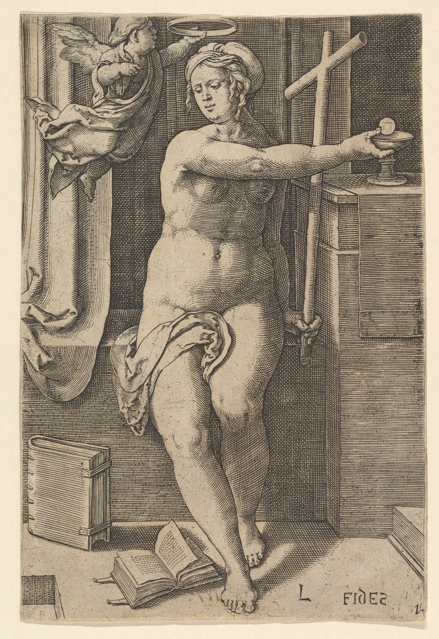 Faith, from the series The Seven Virtues by Lucas van Leyden