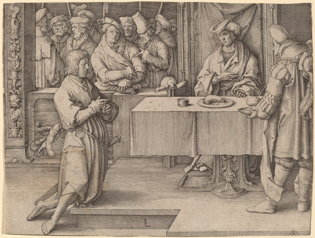 Joseph Interprets the Dreams of the Pharaoh by Lucas van Leyden
