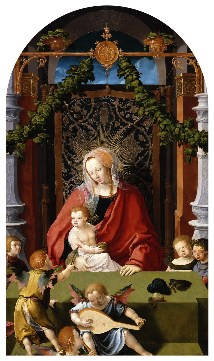 Mary with the Child and Angels by Lucas van Leyden