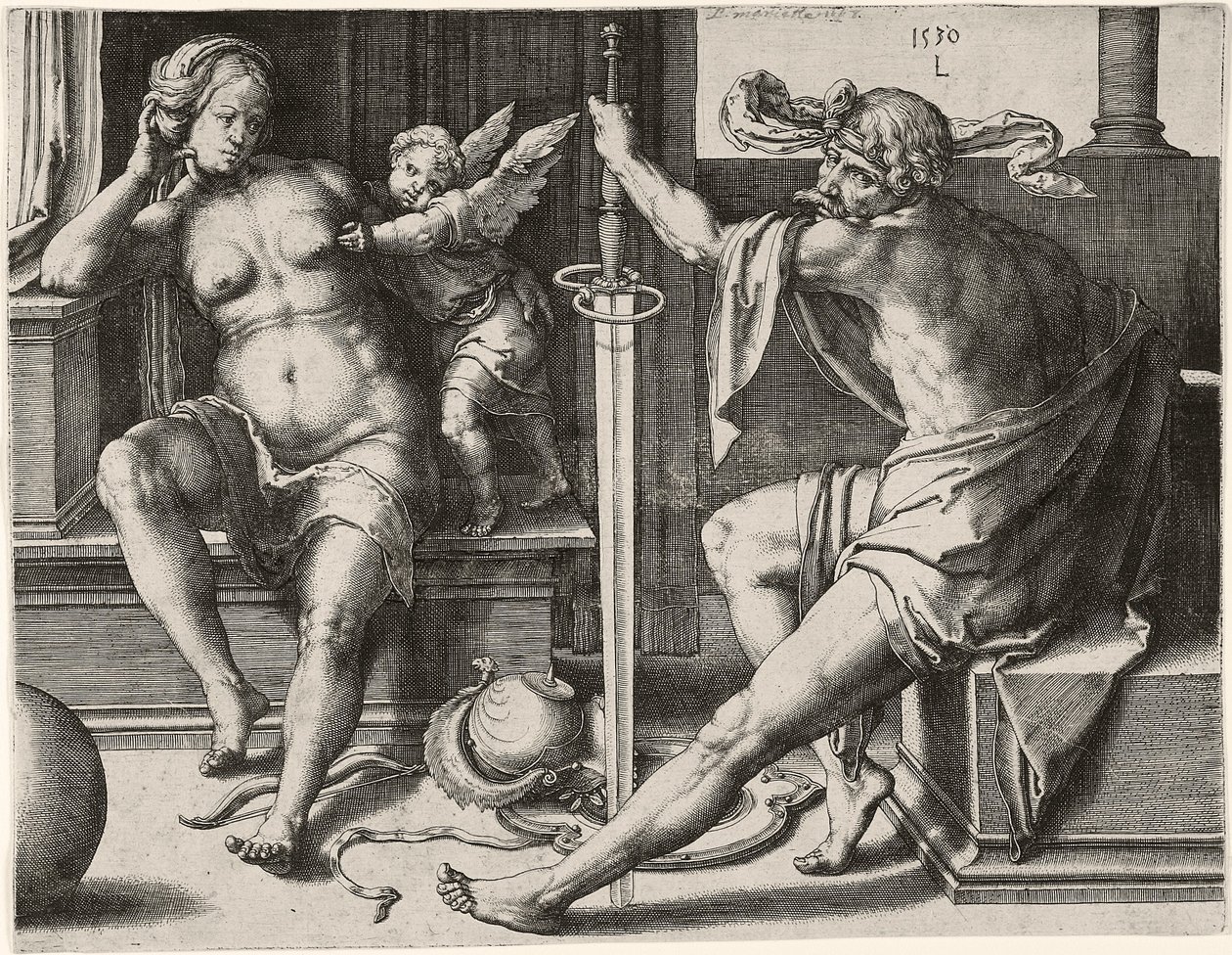 Mars, Venus, and Cupid by Lucas van Leyden