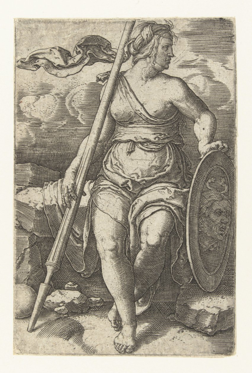 Pallas Athena by Lucas van Leyden