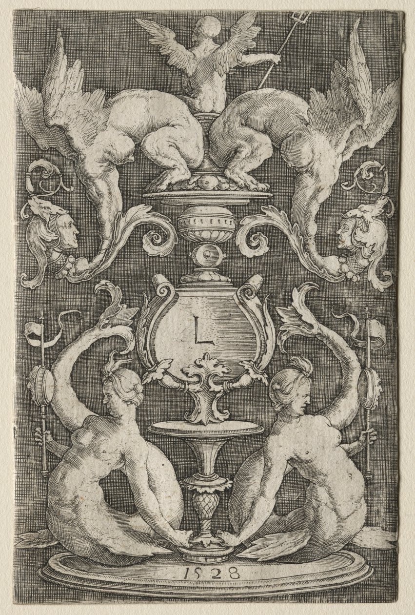 Panel of Ornament, 1528 by Lucas van Leyden