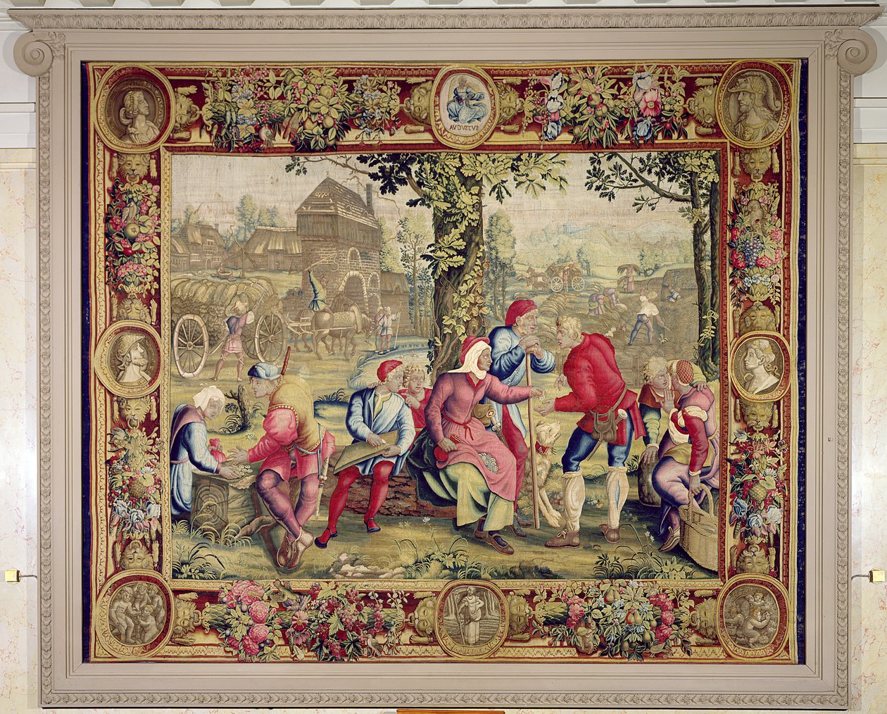 Paying the Harvesters, Gobelins Workshop by Lucas van Leyden