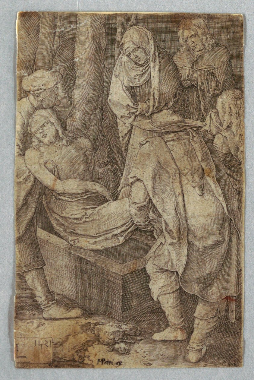 The Entombment, from The Passion by Lucas van Leyden