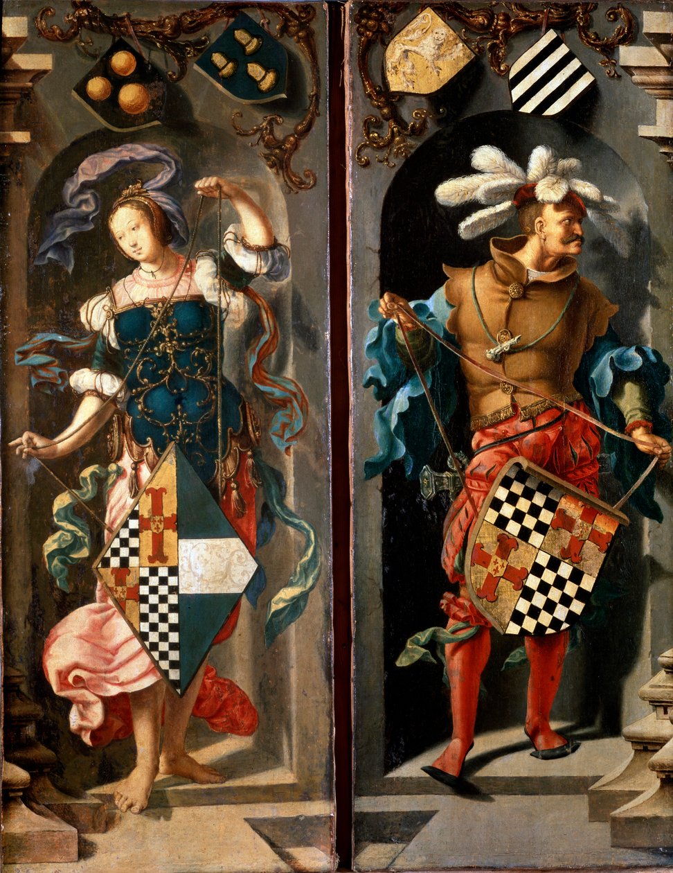 The Healing of Blind Man of Jericho (side panel) by Lucas van Leyden