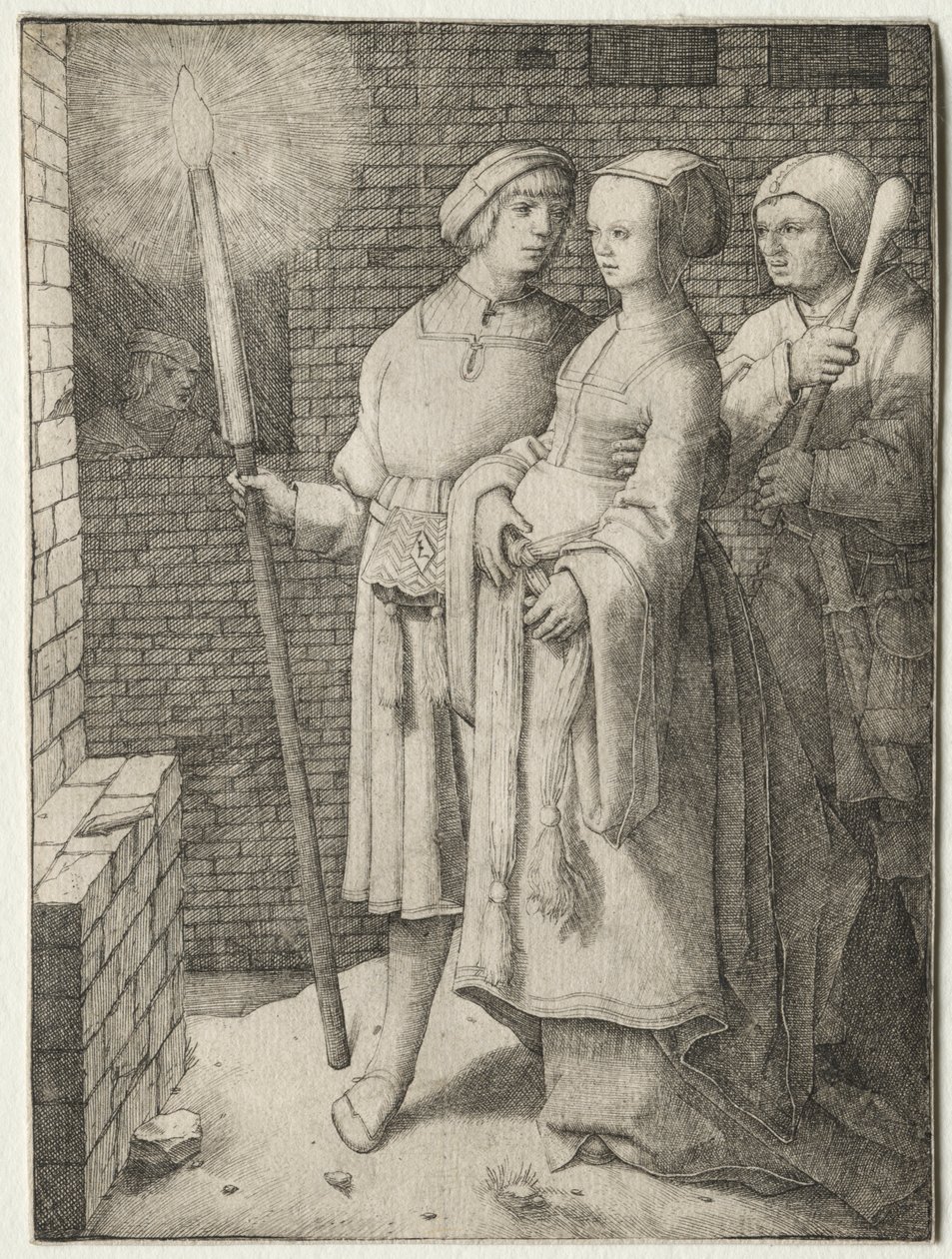 The Man with the Torch and a Woman Followed by a Fool by Lucas van Leyden