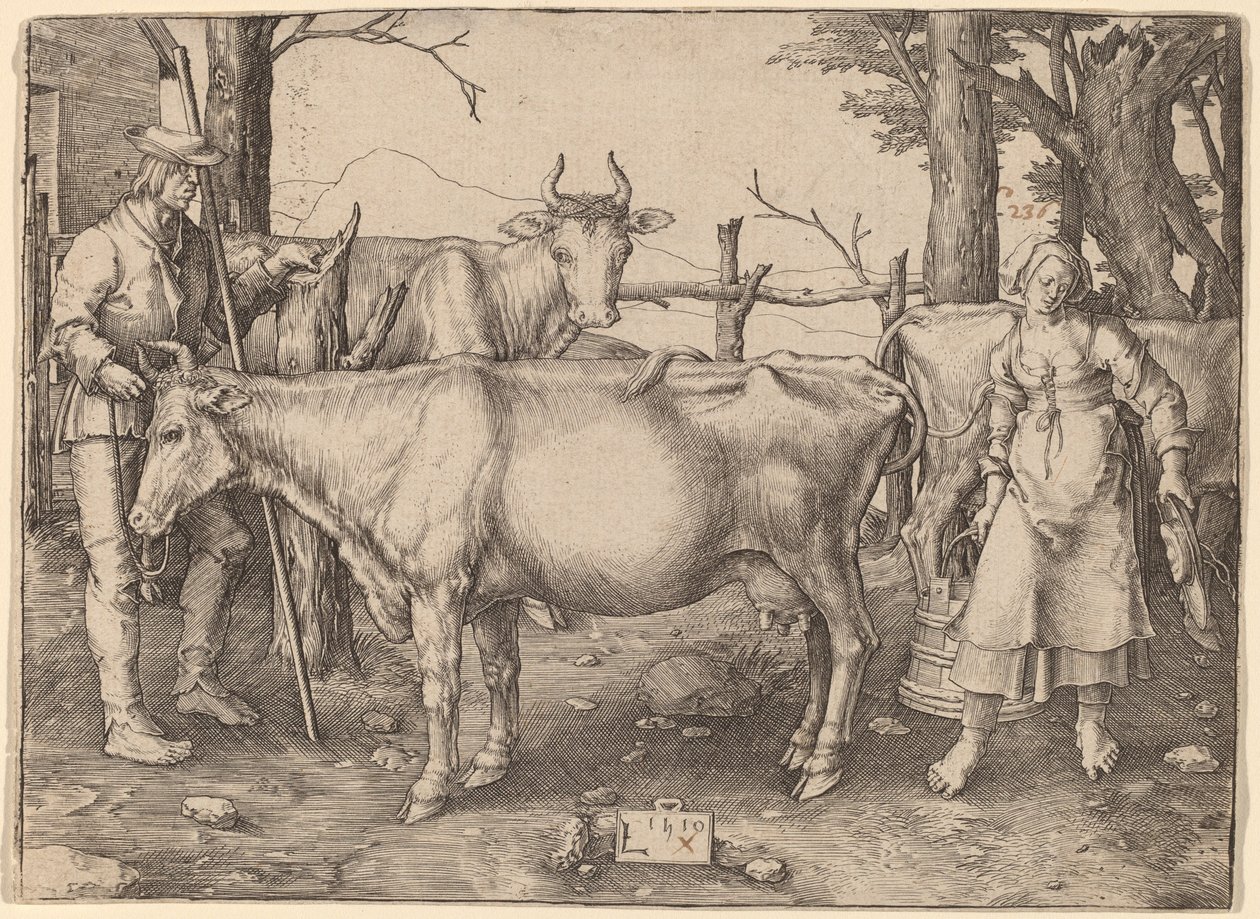 The Milkmaid by Lucas van Leyden