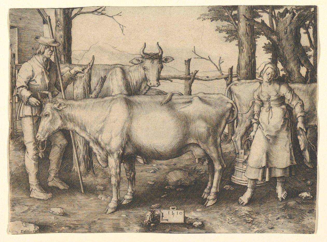 The Milkmaid by Lucas van Leyden