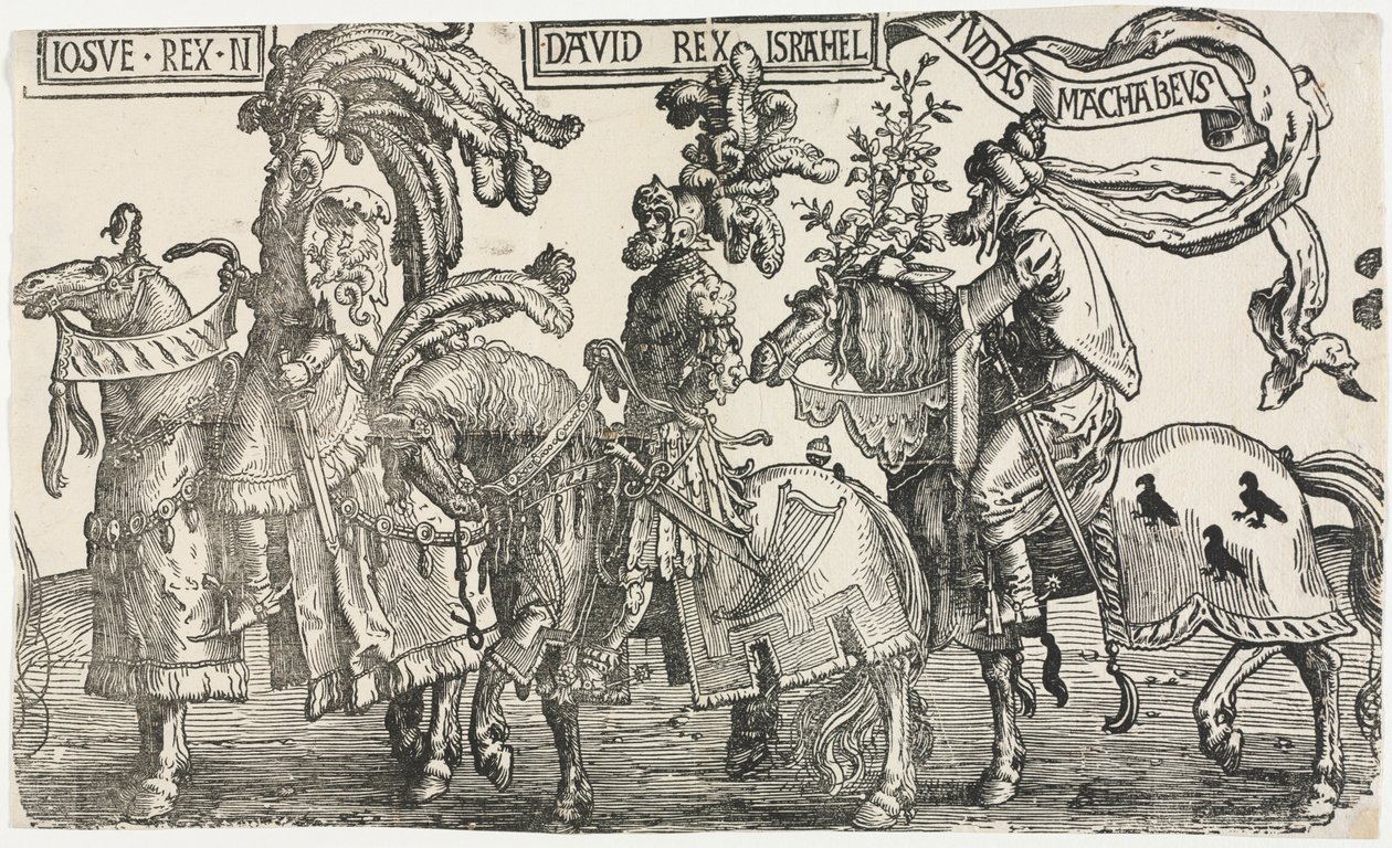 The Nine Heroes: Joshua, David, Judas Maccabees by Lucas van Leyden