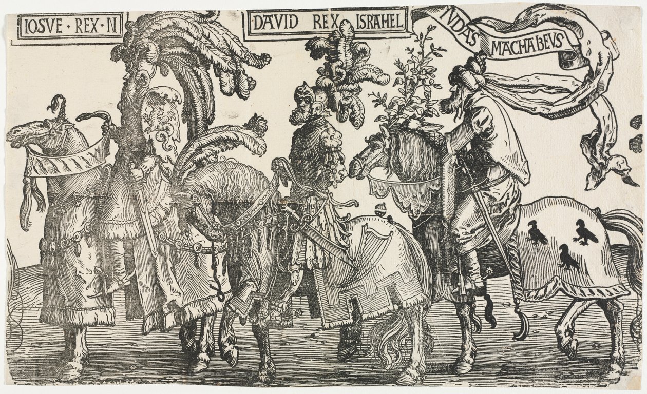 The Nine Heroes: Joshua, David, Judas Maccabees by Lucas van Leyden