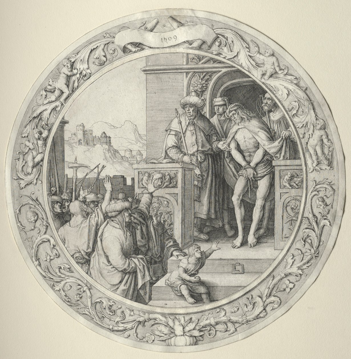 The Round Passion: Christ Presented to the People, 1509 by Lucas van Leyden