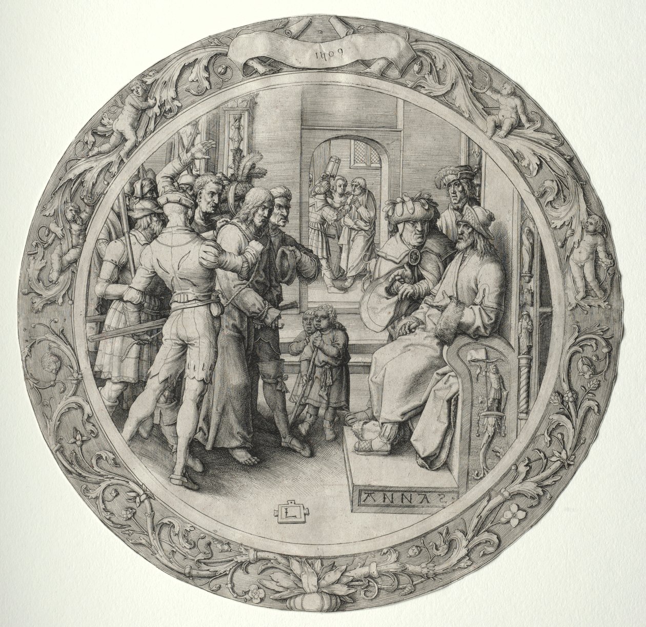 The Round Passion: Christ before the High Priest by Lucas van Leyden