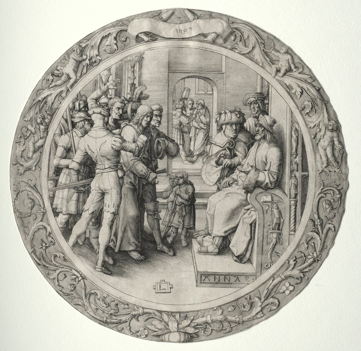 The Round Passion: Christ before the High Priest by Lucas van Leyden