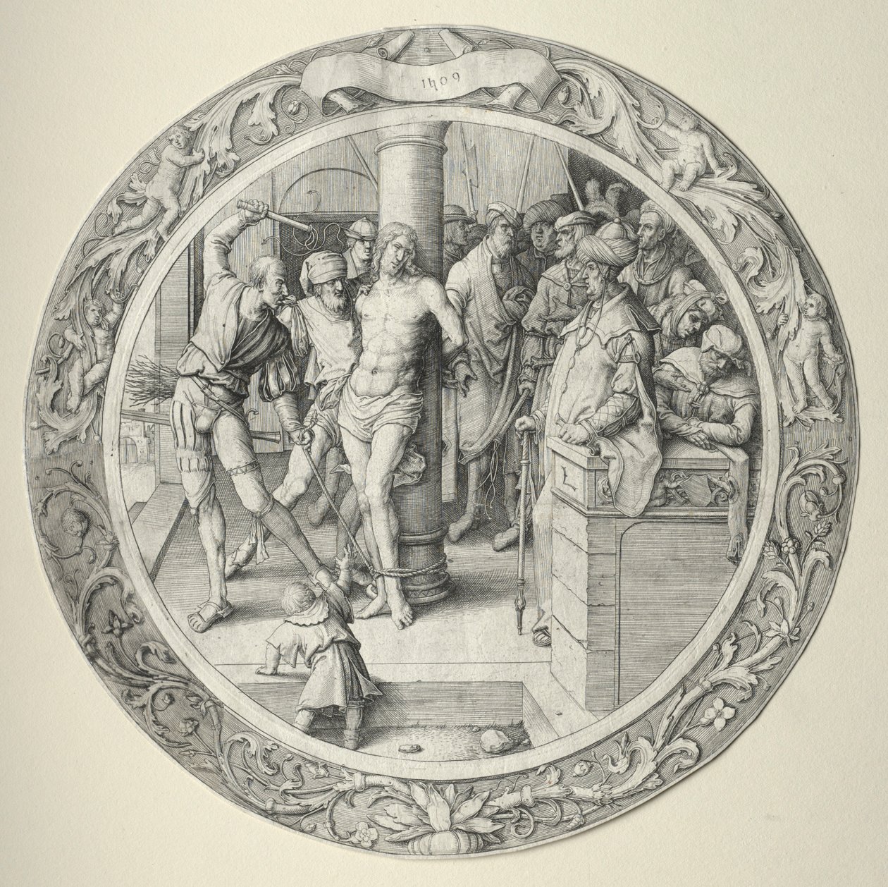 The Round Passion: The Flagellation, 1509 by Lucas van Leyden