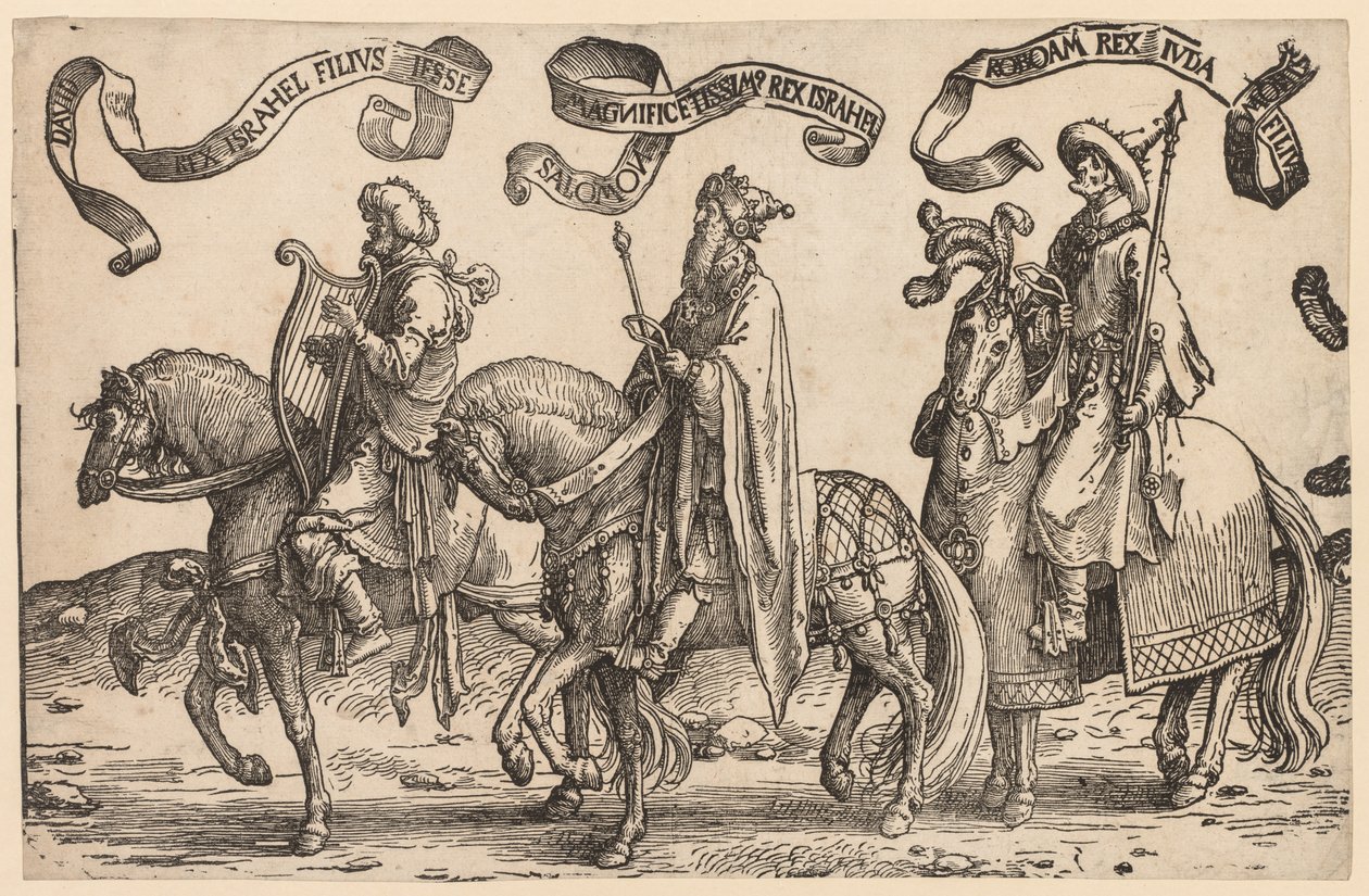 The Twelve Kings of Israel: David, Solomon, Rehoboam by Lucas van Leyden