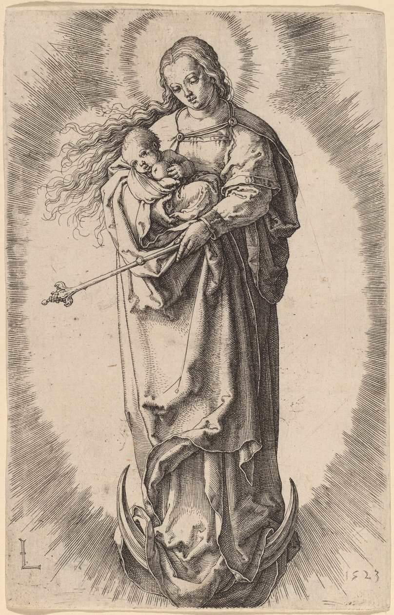 The Virgin and Child on the Crescent by Lucas van Leyden