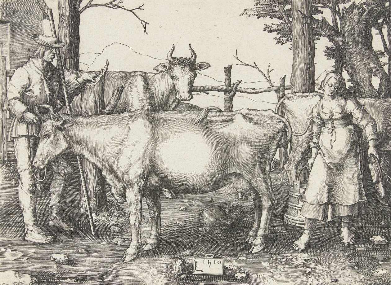 The Milkmaid by Lucas van Leyden
