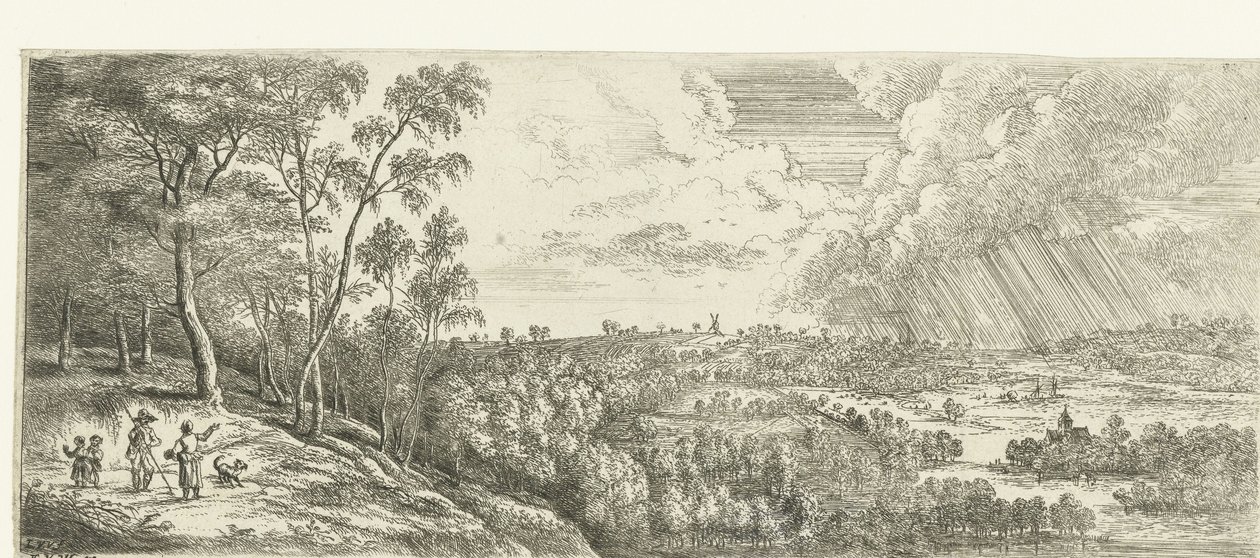 Landscape with a Rain Shower (series title) by Lucas van Uden