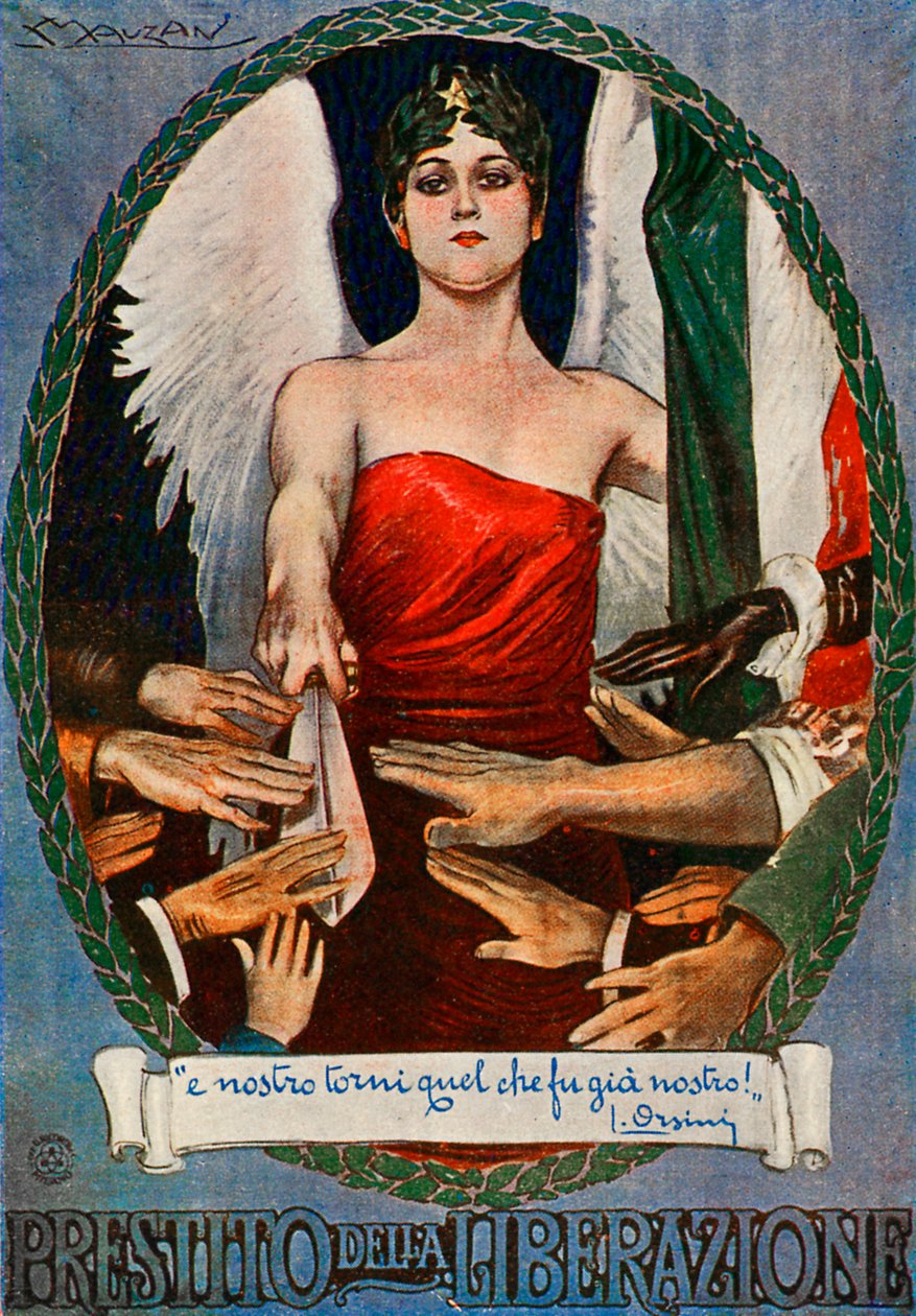 War Bonds - Italian World War I by Luciano Achille Mauzan