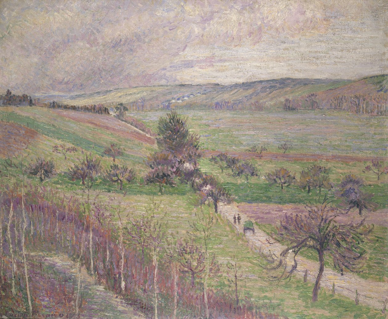 The Thierceville Road, Early Spring, 1893 by Lucien Pissarro