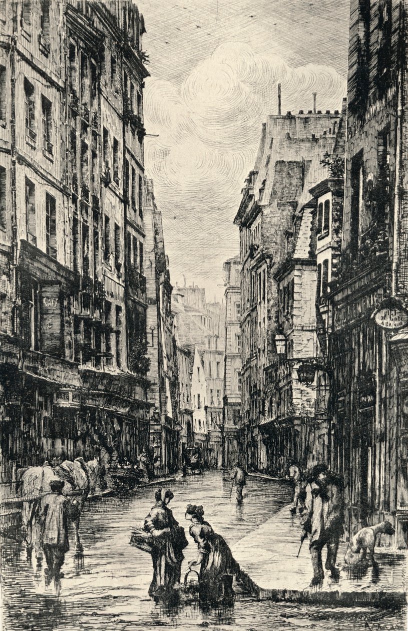 Rue Galande, 1915 by Lucien Gautier