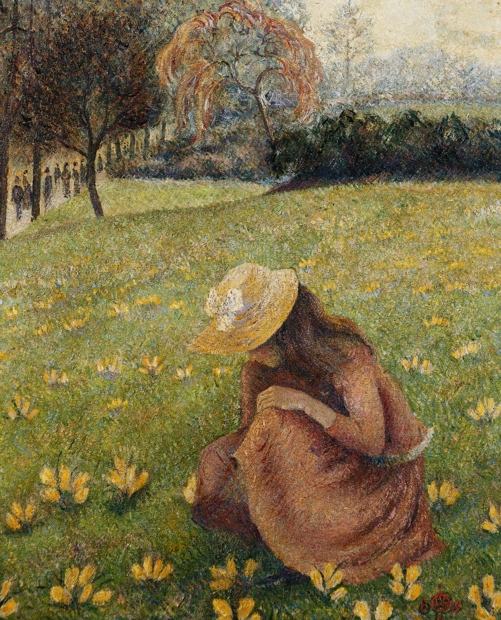 Crocuses by Lucien Pissarro