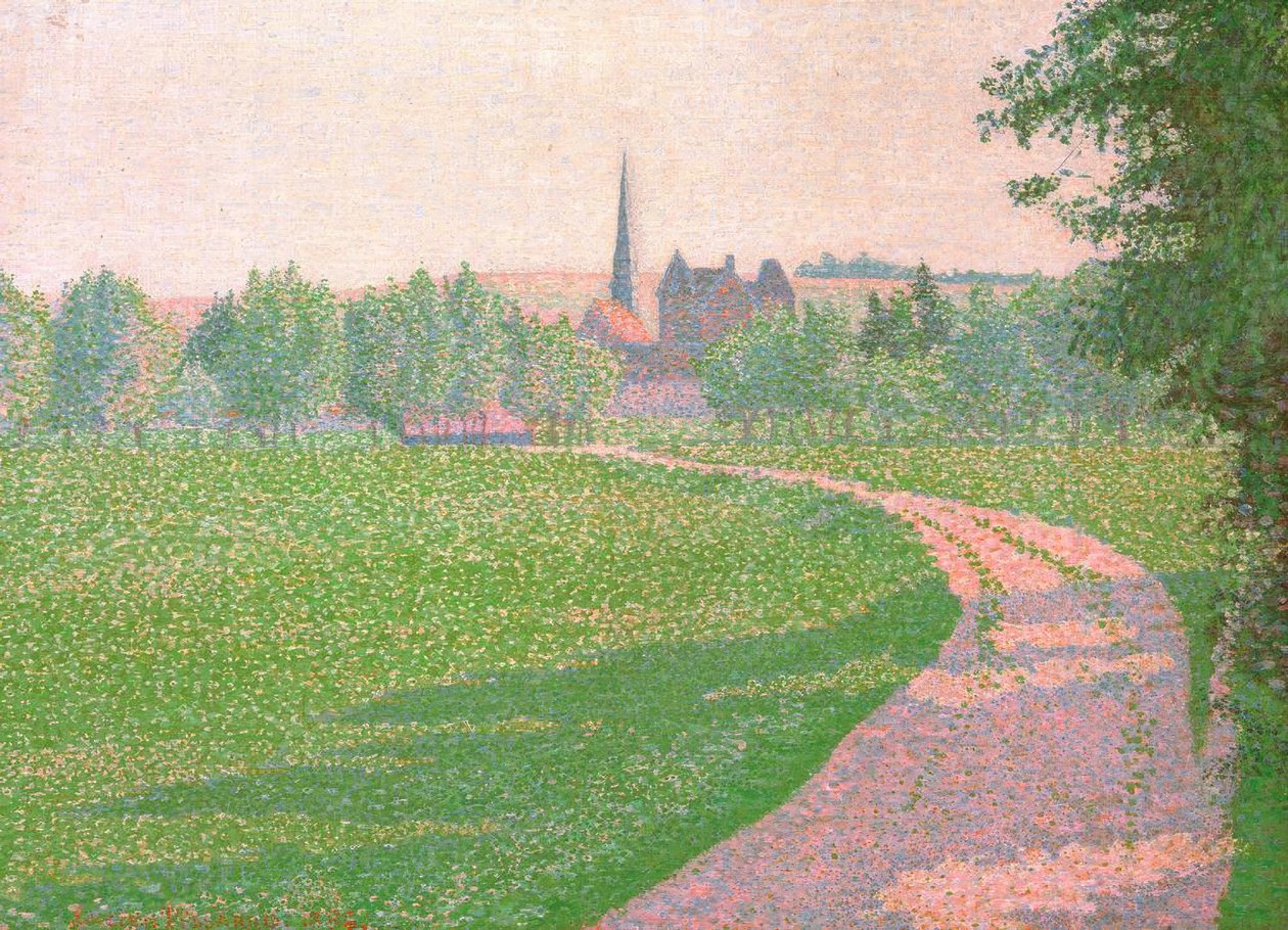 The Church of Eragny by Lucien Pissarro