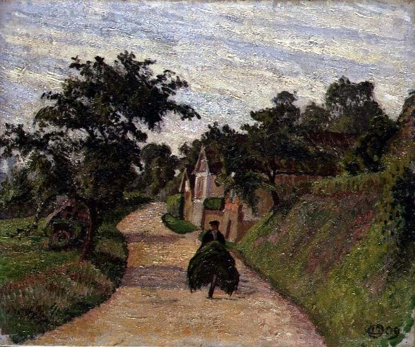 Eragny, The Road from Gisars to Bazincourt by Lucien Pissarro