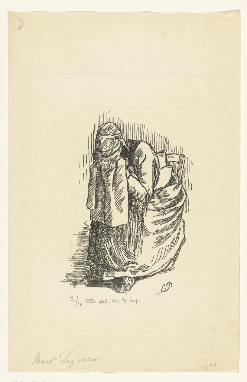 Crying Woman by Lucien Pissarro