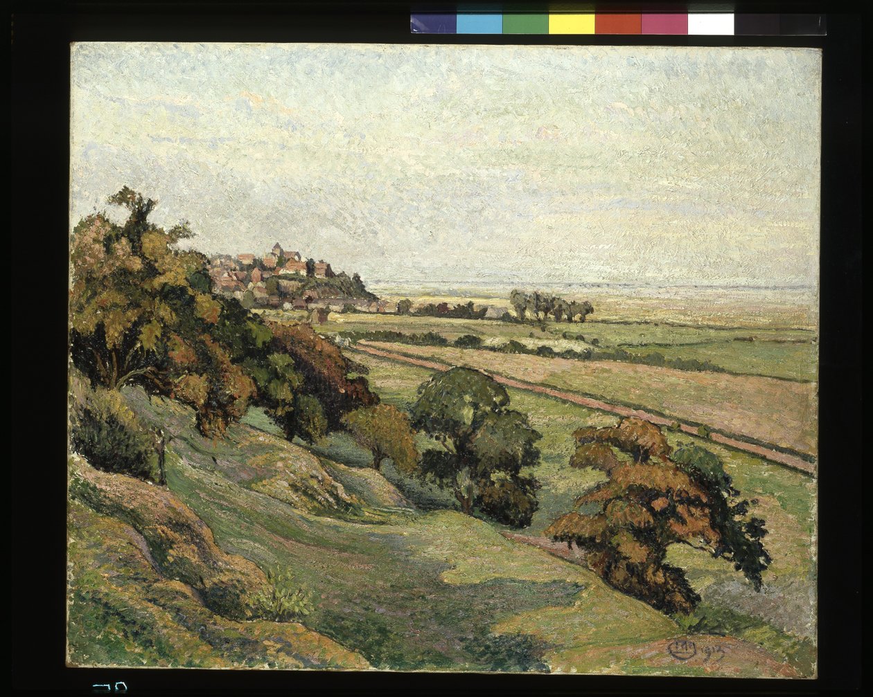 Rye from Cadborough, Sunset by Lucien Pissarro