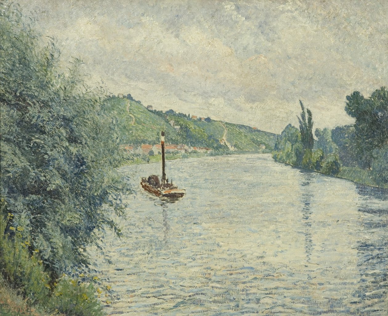 The Barge by Lucien Pissarro