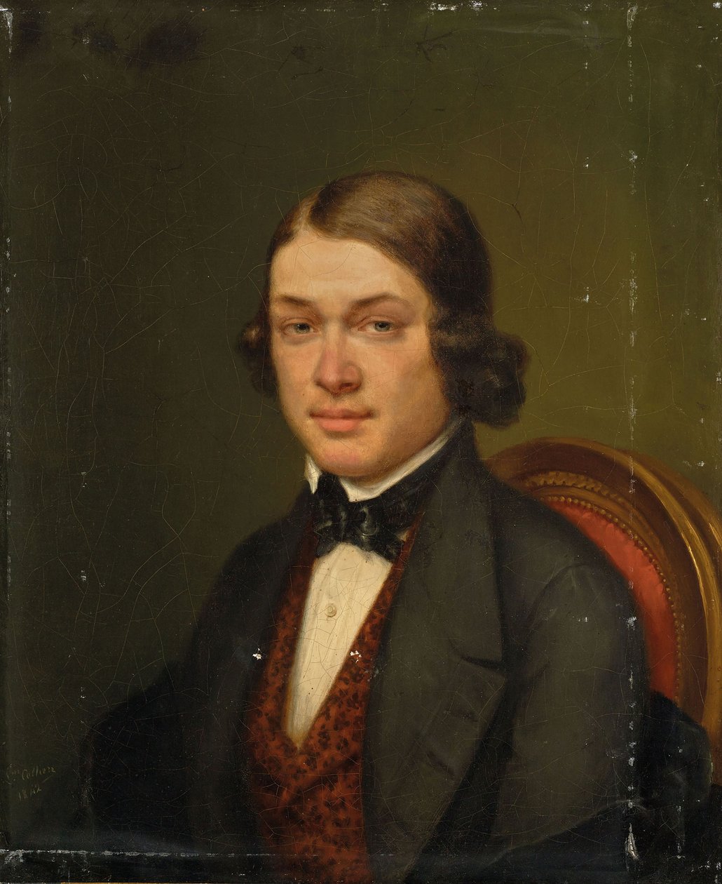 Portrait of the Composer Robert Schumann by Lucienne Collière