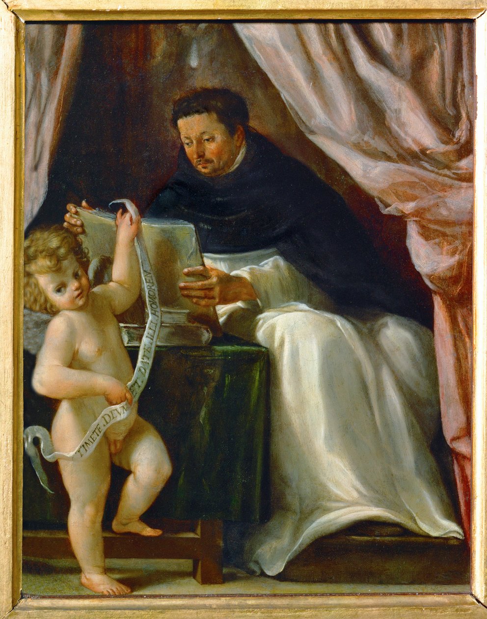 Dominican Saint Vincent Ferrer and Angel by Lucio massari