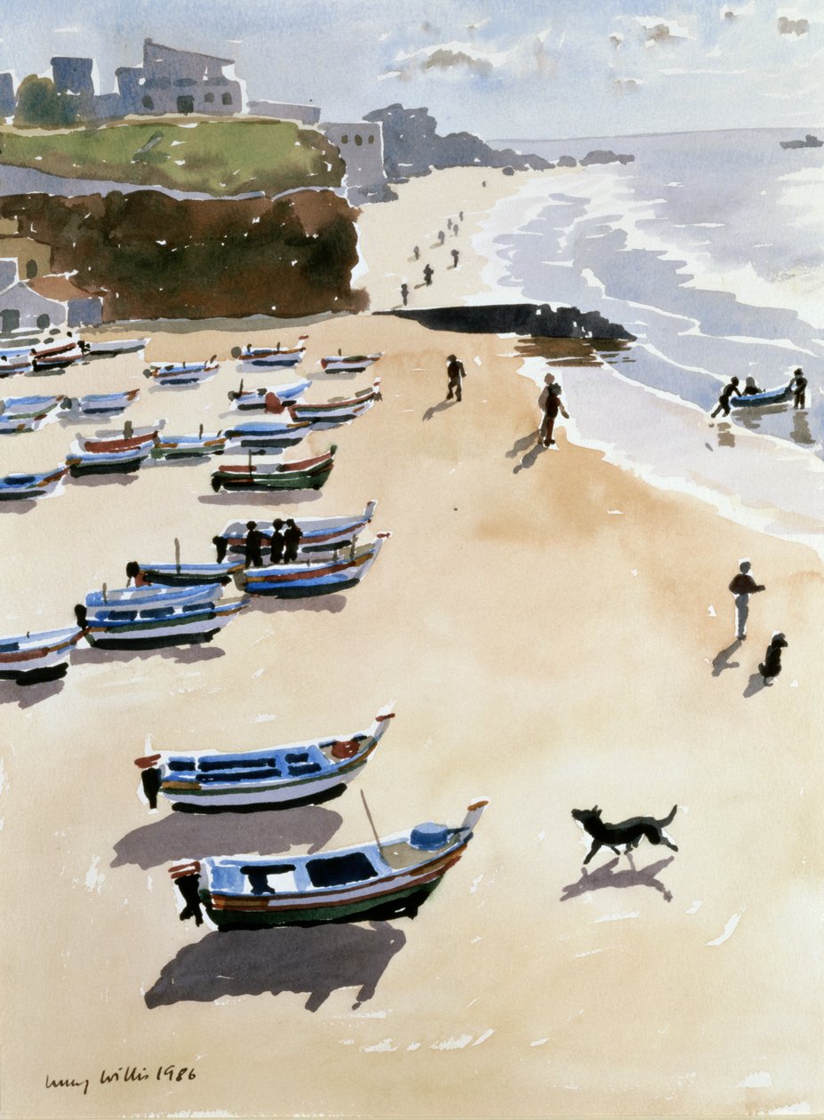 Boats on the Beach, 1986 by Lucy Willis: Buy fine art prints