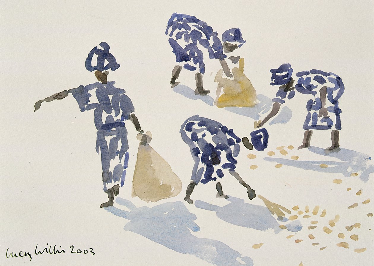 Clearing Leaves, Senegal by Lucy Willis